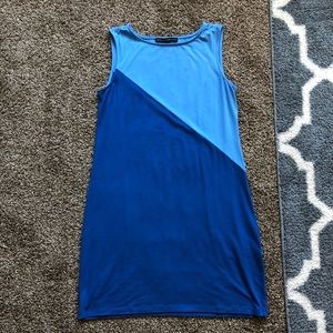 Blue White House Black Market dress.